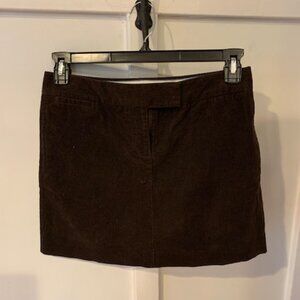 J Crew Brown Corduroy Miniskirt, size 2